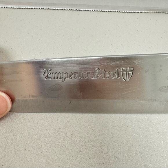 Vintage Emperor Steel Japan Chef Knife Wood Handle Large - Picture 2 of 9